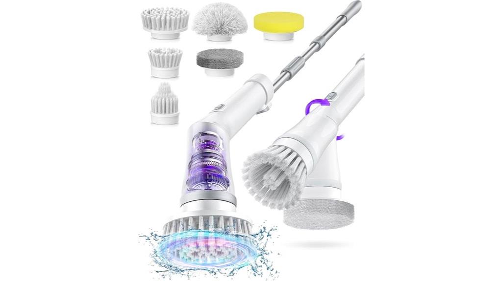 electric scrubber with accessories