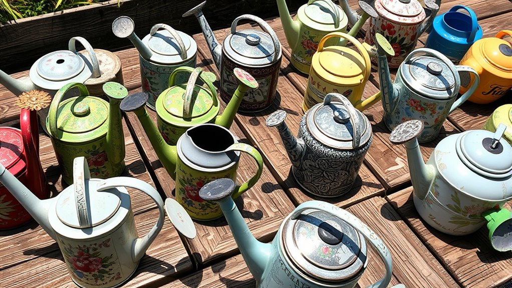 elegant garden watering cans