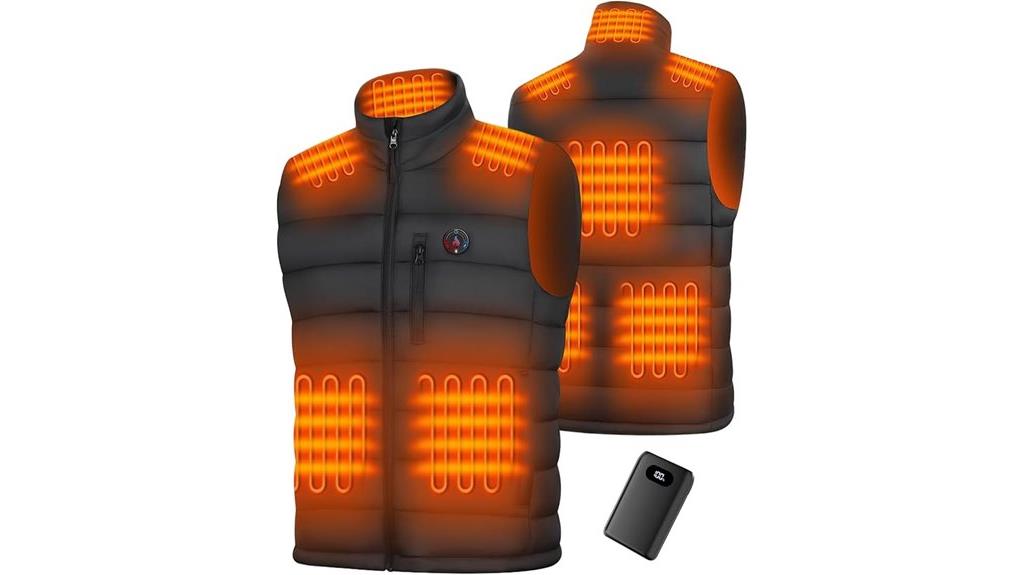 heated men s vest battery pack included smart controller feature
