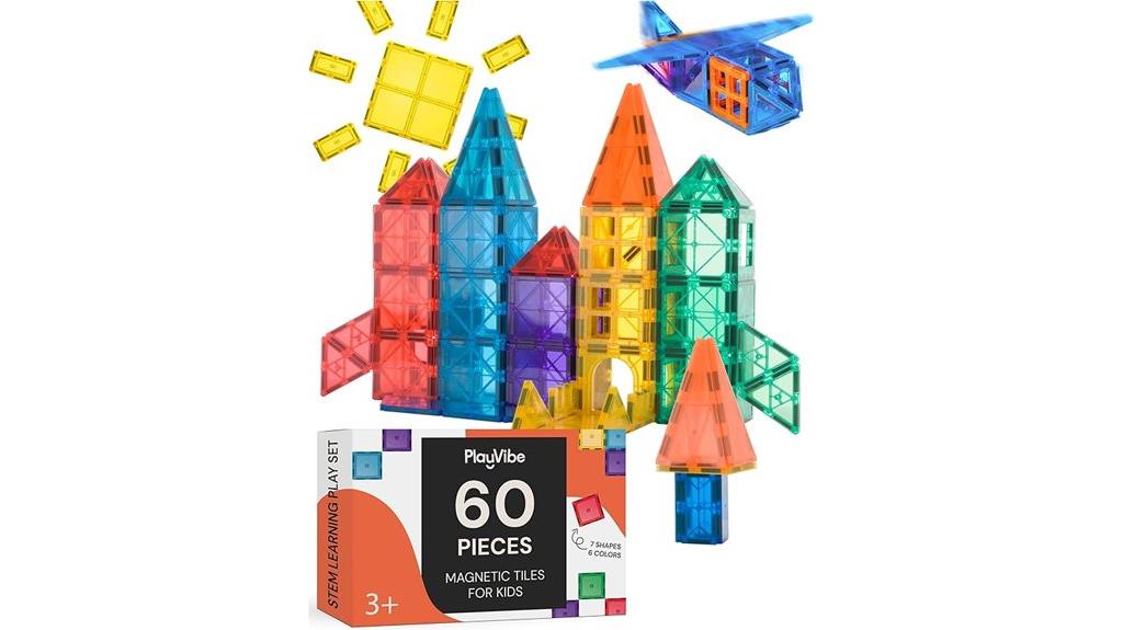 magnetic tiles 60 piece