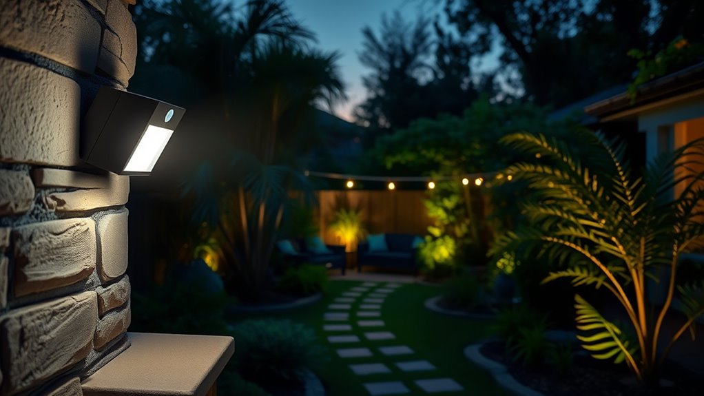 outdoor security lighting features