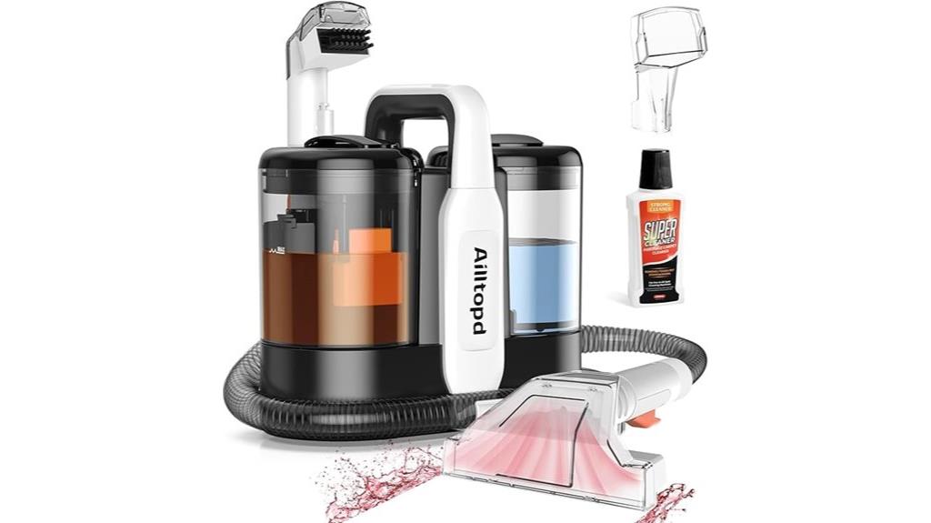 portable cleaner with dual brushes