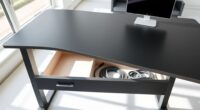 sit stand desks with drawers