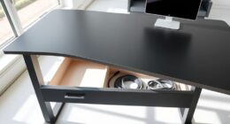 sit stand desks with drawers