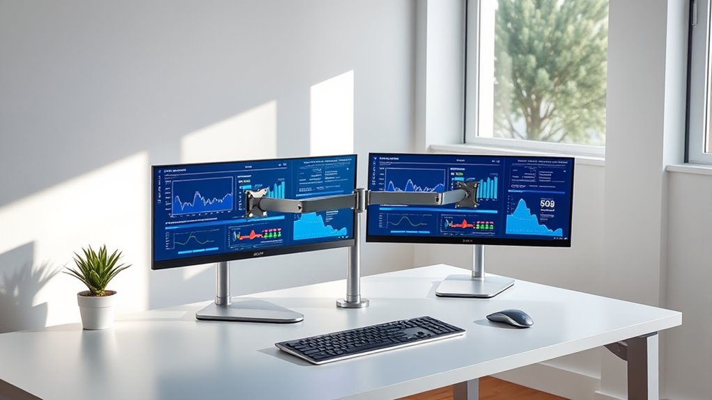 top dual monitor mounts
