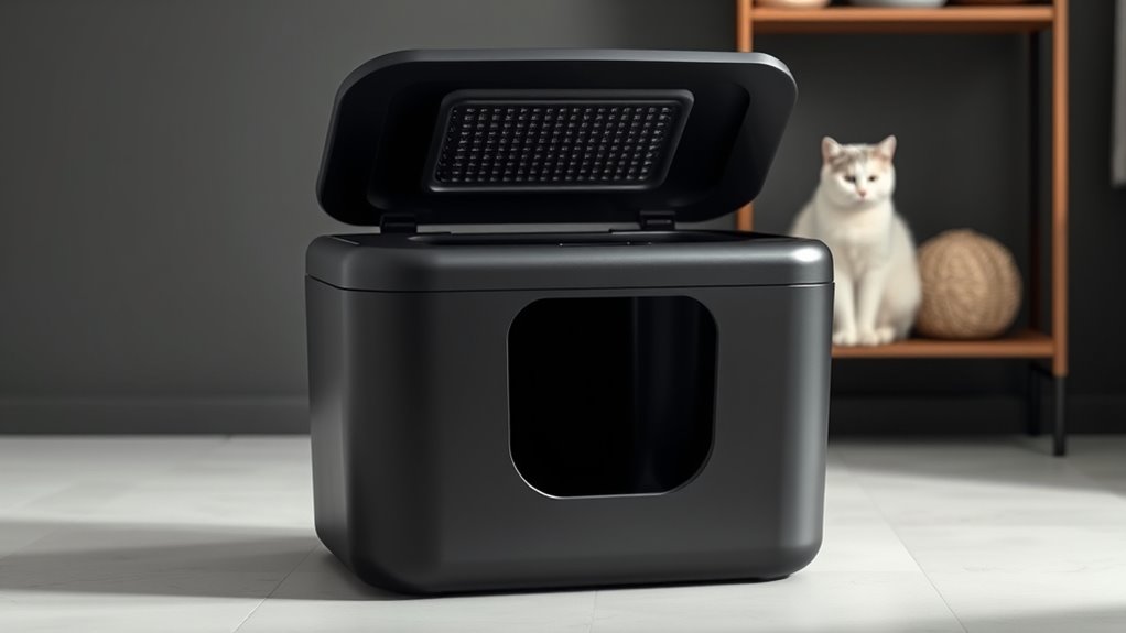 top odor controlling covered litter boxes