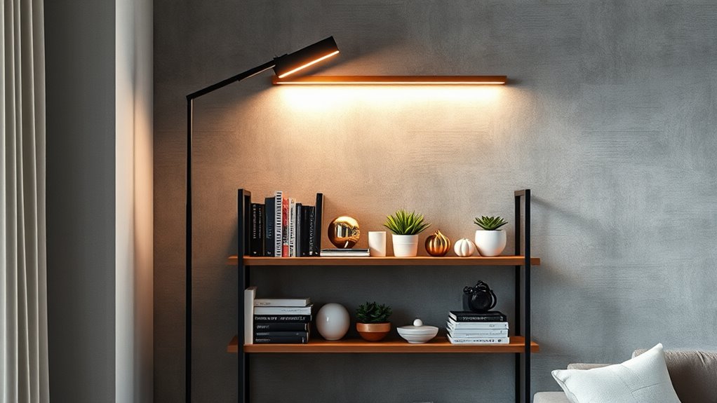 top shelved floor lamps