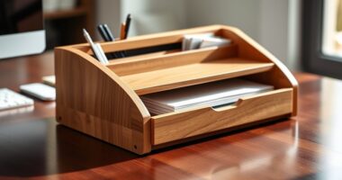 wooden desk organizer picks
