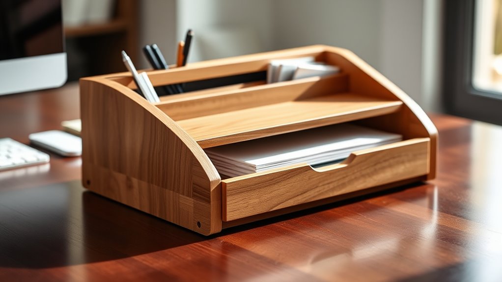 wooden desk organizer picks