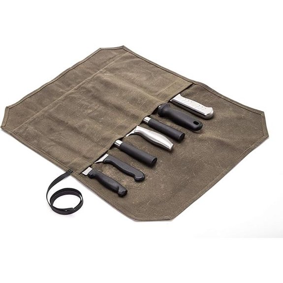 HERSENT Chef's Knife Roll Case with Canvas Wrap