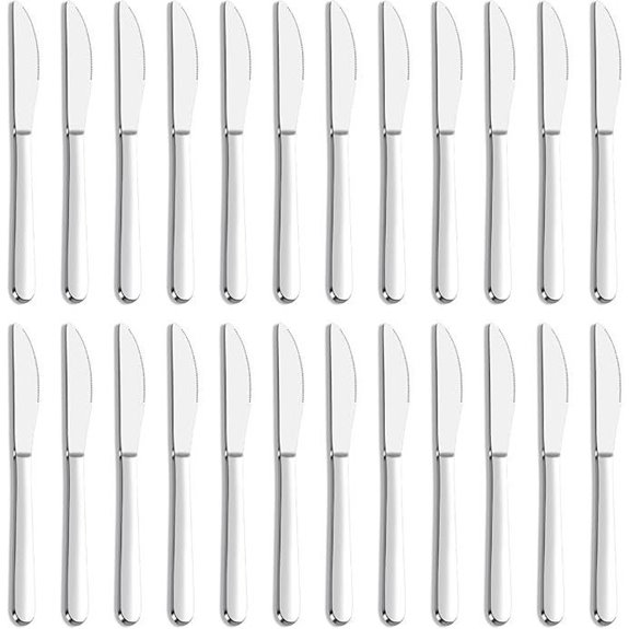 24-Piece Stainless Steel Knife Set for Home and Restaurant