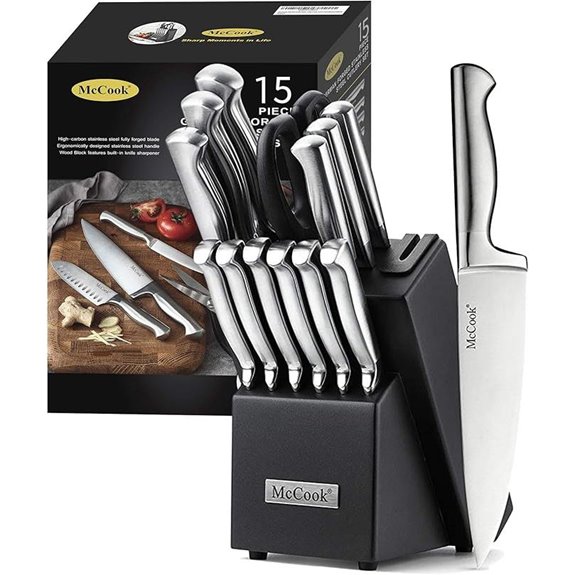 McCook German Stainless Steel Knife Block Sets