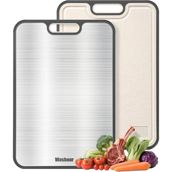 Titanium Cutting Board 2-in-1 Non-Toxic Large Size