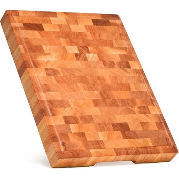 Shumarau Mahogany End-Grain Cutting Board with Juice Groove