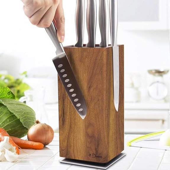 Dmore Magnetic Knife Block with Rotatable Magnet Holder