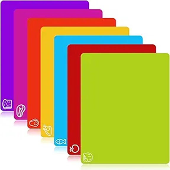 7-Piece Flexible BPA-Free Cutting Boards Set