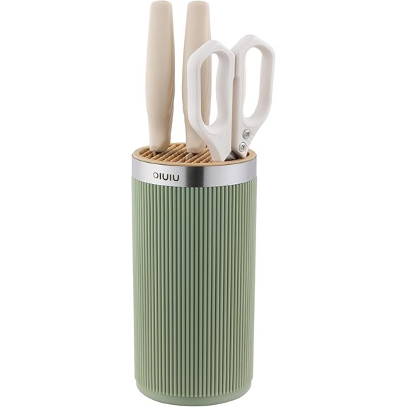 OLULU Round Knife Block Holder 2-Color Kitchen Organizer