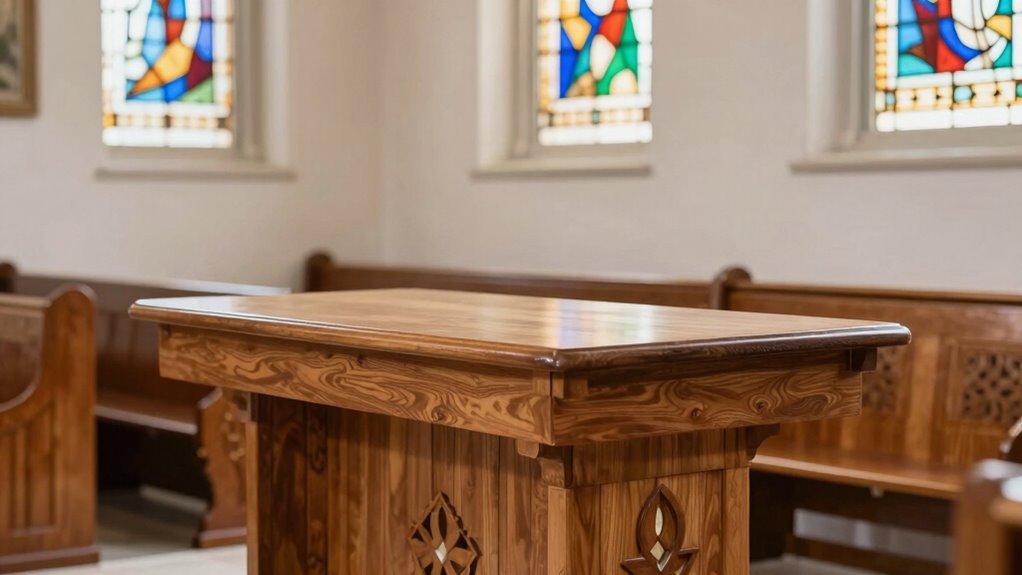 altar placement and materials