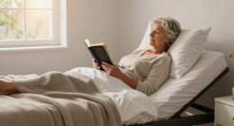 comfortable reading position