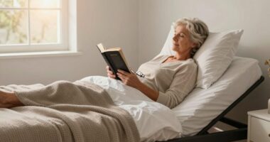 comfortable reading position