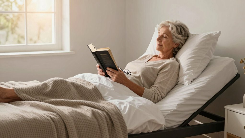 comfortable reading position