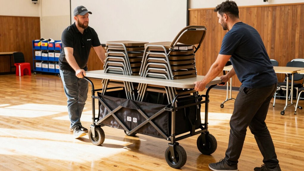 efficient portable church setup