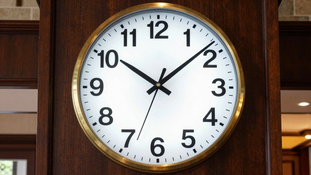 lighting enhances clock visibility