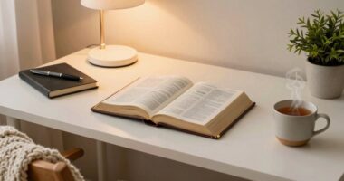 organized bible study space