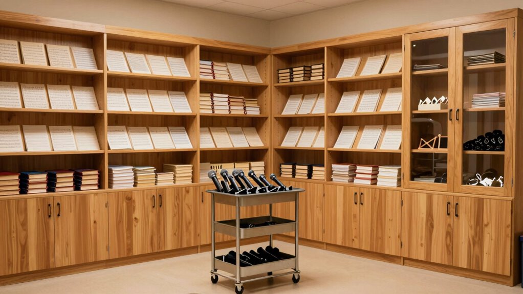 organized choir storage system