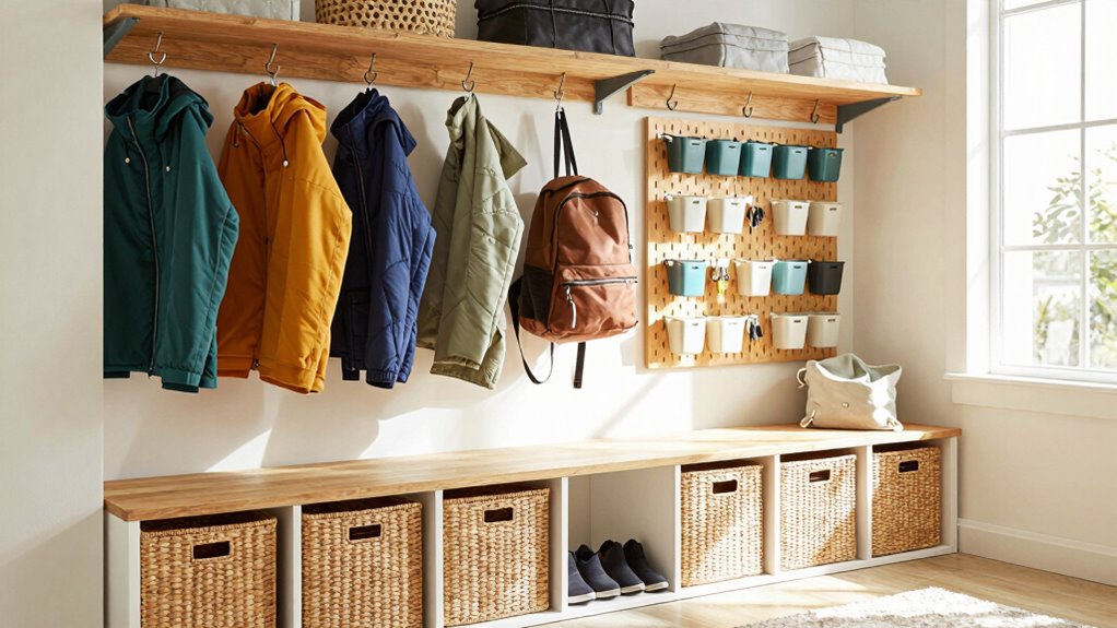 organized mudroom storage tips