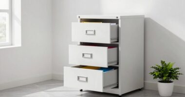 organized office storage solution
