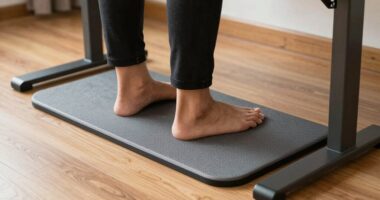 reduces discomfort during standing
