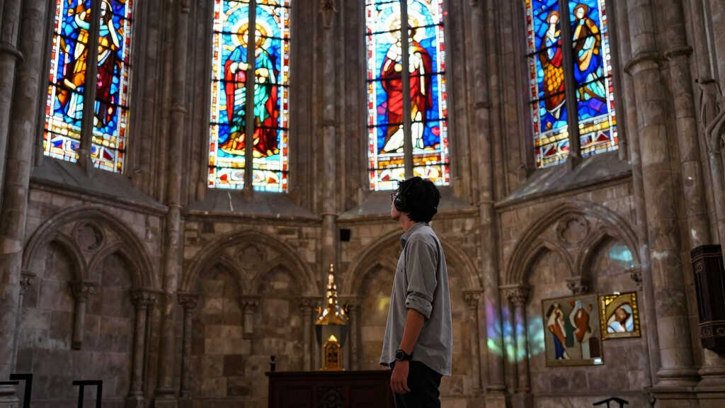 Colorado cathedral hosts immersive show depicting human experiences, spirituality